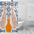 thumbnail image 2 of Yayeee Shower Curtain with Hooks 72"x72" Waterproof Fabric Bathroom Hanging Decor, Leopards Leaves, 2 of 5