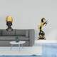 thumbnail image 2 of Elegante escultura de resina de mujer africana y caballo, adorno de mesa, decoración única para el hogar, centro de mesa para sala de estar, dormitori, 2 of 8