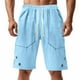 thumbnail image 2 of Hombres Carga Pantalones Cortos con Bolsillos, Color Sólido Casual Gran Bolsillo Botón Cordón Elástico-Cintura Mitad de Carga, 2 of 7