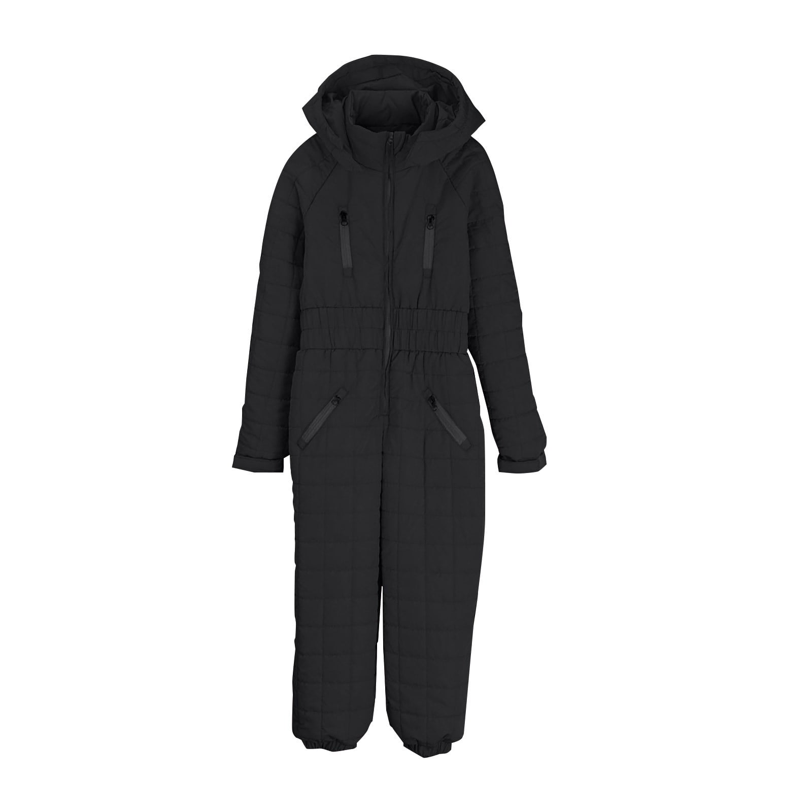Mercatoo Hooded Ski Jumpsuit for Girls Boys Full Zip One Piece Quilted Snowsuit Teens Kids Elastic Cuffs Winter Warm Onesi𝗲 Outerwear