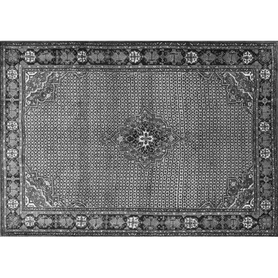 Ahgly Company Indoor Rectangle Persian Gray Traditional Area Rugs, 6' x 9'