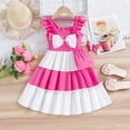 thumbnail image 3 of Tqyyweavej Girl Summer Dresses Ruffle Sleeveless Flutter Sleeve Pleated Sundress Cute Bow Toddler Girl Princess Dress with Bag 3-10T, 3 of 10