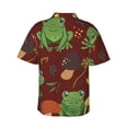 thumbnail image 3 of Bixox Men's Hawaiian Shirts Men's Frogs and Mushrooms Print Short-Sleeve Shirt-3X-Large, 3 of 8