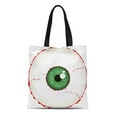 thumbnail image 1 of SIDONKU Canvas Tote Bag Green Zombie Eyeball Vzs2 Creepy Snack Iris Eye White Reusable Handbag Shoulder Grocery Shopping Bags, 1 of 1