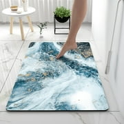 Diatomaceous Earth Bath Mat/Quick-Drying Shower Mat/Bathroom Mat Non-Slip/Scrubable Bathroom Floor Mat for Under Door, Bathroom, Toilet Decoration (Textured Galaxy)