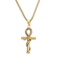 thumbnail image 1 of Cross Pendant Necklaces Meaningful Gift Hip Hop Music Style Chain Yinane collar de los hombres, 1 of 8