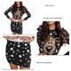 thumbnail image 5 of Vestido ajustado para mujer, vestido informal con estampado navideño, cuello redondo, suave y cómodo, negro XXXL, 5 of 6