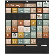 The Ultimate Classroom Calendar Pocket Chart for Kids - Simplified Calendar with Educational Cards for Easy Learning - Fun Boho Classroom/Teacher Must Have Supplies That Fits Nicely w/Any School Decor