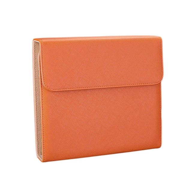 HILABEE Compact Practical PU Barber Scissors Bag Personal Storage Fashionable Detachable Organizer for Salon Use Hair Stylist Grooming Orange Red