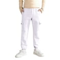 thumbnail image 4 of yardsong Boys Cargo Pants Cotton Casual Pants Elastic Waist Relaxed Fit Outdoor Hiking Jogger Pant Pull on Sweatpant with Pocket 13 Years, 4 of 8