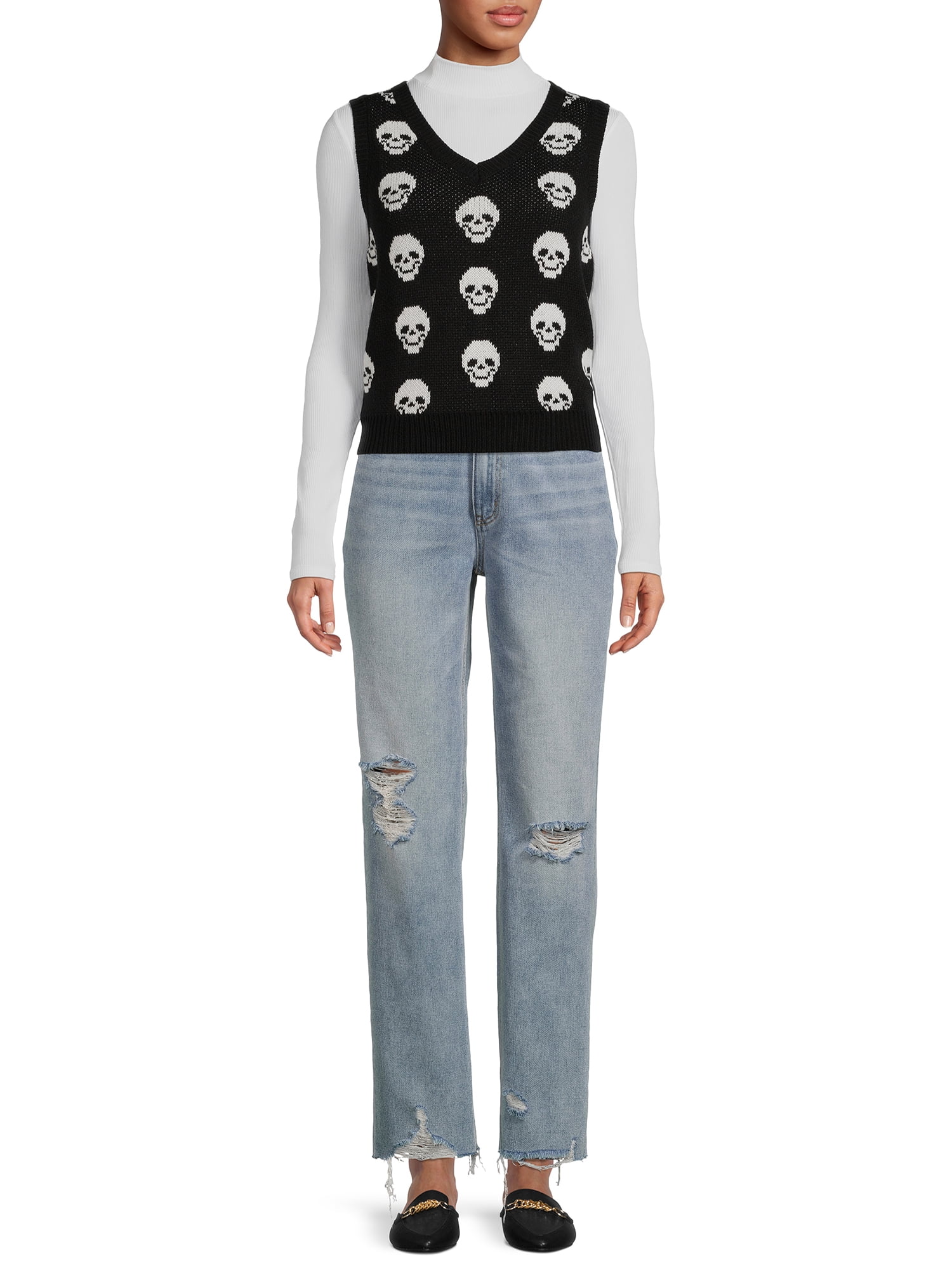 No Boundaries Women’s V-Neck Sweater Vest