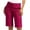 Hot Pink, variant on Inleife Womens Summer Casual Shorts Five Quarter Pants Solid Color Elastic Twill Slim Waist Shorts Regular Hiking Shorts with Pockets