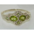 thumbnail image 6 of 925 Sterling Silver Natural Peridot Womens Anniversary Ring - Size 7.25, 6 of 6