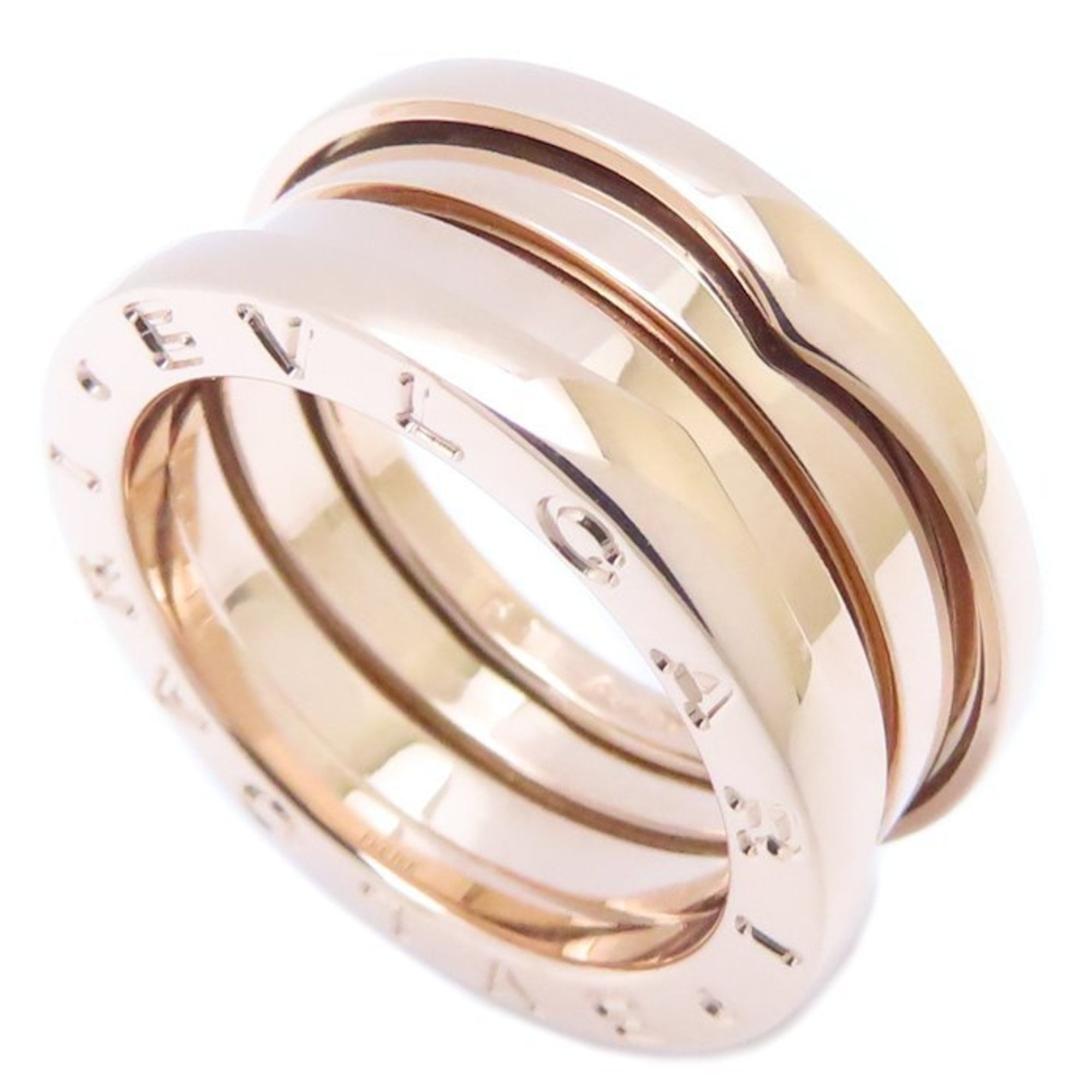 Pre-Owned BVLGARI B.zero1 Ring 3 Bands S #51 335932 K18PG Pink Gold 293623 (Good)