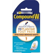 Compound W Maximum Stregth One Step Plantar Foot Pads,20 ea
