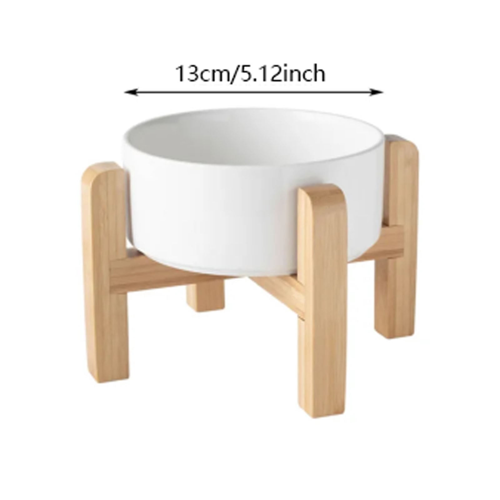 Ceramic Elevated Bowl Set for —Food and Water Trays with Brackets for Cats and Puppies Indoor Use Vomit Design Black