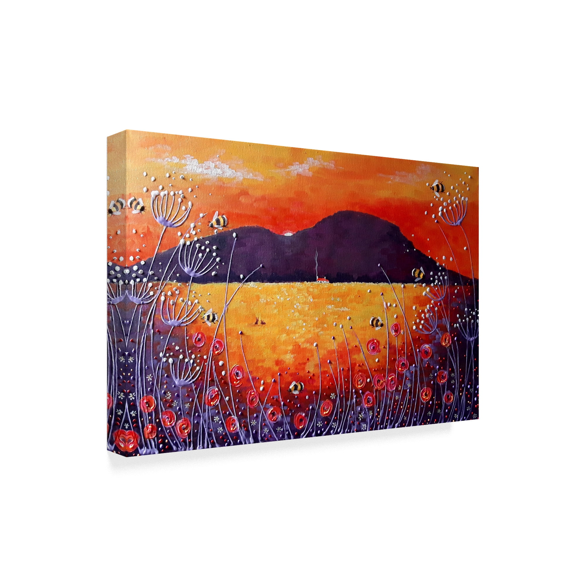 Trademark Fine Art 'Sunset Bumblebees' Canvas Art by Angie Livingstone
