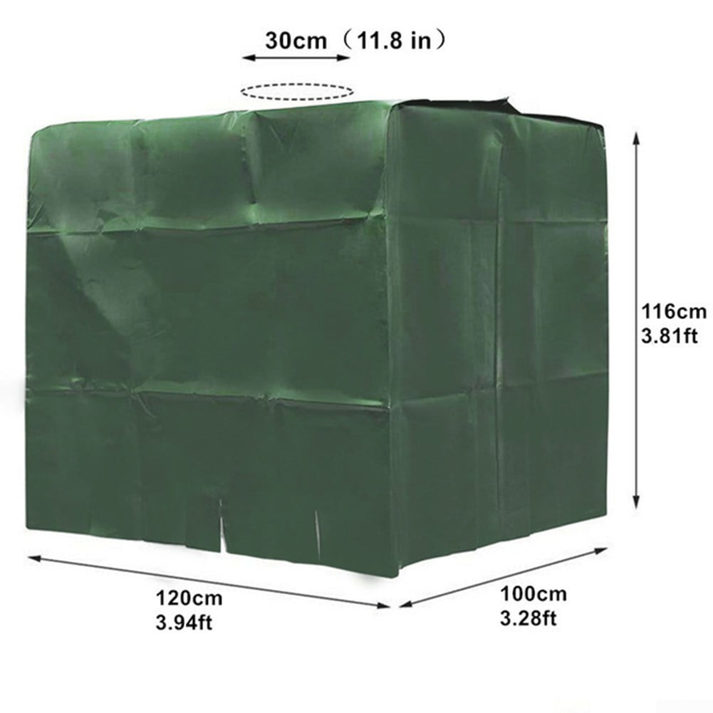 Set Of Water Tank Cover For 1000 L IBC Tank UV Protection 120x100x116cm 