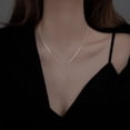 thumbnail image 2 of Collar minimalista con borlas largas y cuentas para mujer, estilo escotado, sexy, frío, cadena de clavícula, diseño de nicho de lujo ligero, 2 of 6