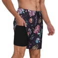 thumbnail image 2 of Balery Roses Flowers Mens Swim Trunks Swim Shorts for Men Quick Dry Inseam Beach Shorts with Compression Liner Pocket-X-Large, 2 of 9