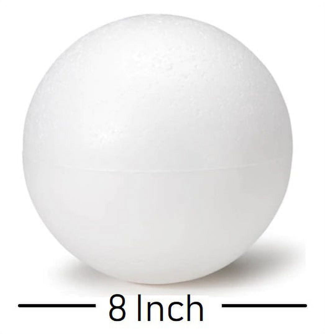 8 inch Foam Ball Styrofoam Balls Round White Polystyrene Sphere Art Craft  Kids School Floral Decor