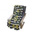 thumbnail image 4 of Modern Soft Flannel Fleece Throw Blanket, Refreshing Lemons on Horizontal Striped Background Exotic Artwork, Cozy Plush for Indoor and Outdoor Use, 70" x 90", Hunter Green Indigo, by Ambesonne, 4 of 6