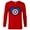 New Red, variant on Marvel Captain America Avengers Heart Love Valentine’s Day - Long Sleeve T-Shirt for Men - Customized-White