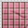 thumbnail image 3 of oneOone Silk Tabby Peach Fabric Madras Check Craft Projects Decor Fabric Printed By The Yard 42 Inch Wide, 3 of 4