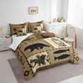 thumbnail image 3 of Manfei Child Rustic Farmhouse Bedding Comforter Set 7pcs, Woodland Wildlife Queen Bedding Sets, Bear Reindeer Animal Reversible Queen Sheet Sets, Super Cozy Room Decor, 3 of 7