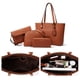 thumbnail image 4 of Bolsos de mano de cuero sintético a la moda para mujer, bolso de hombro, bolso con asa superior, conjunto de 4 Uds., 4 of 5