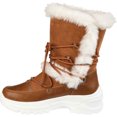 thumbnail image 3 of Women's Journee Collection Polar Mid Calf Boot Tan Faux Suede/Faux Leather 8.5 M, 3 of 4