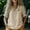 Beige, variant on CHUMUD Womens Summer Short Sleeve Tops Trendy Ruffle Trim V-Neck Blouse, Casual Puff Sleeves Flowy Top