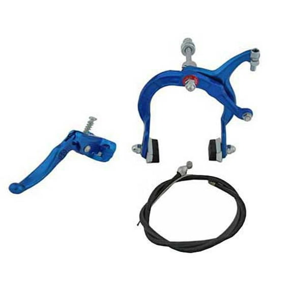 Alta Bicycle Alloy Classic MX Style Brake Set, Multiple Colors. (Blue, Front)