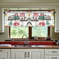 thumbnail image 3 of Yayeee Kitchen Curtains Set of 2 Light Filtering 57"x24" Over Sink Window Panels, Christmas Train, 3 of 7