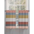 thumbnail image 3 of Kitchen Curtains 54 Inches length, Boho Geometric Window Treatment Curtain Drapes, Bohemian Stripes Aztec Tribe Vintage Decorative Window Curtains for Bedroom Cafe, 52"x54", 2 Panels, 3 of 7