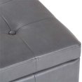 thumbnail image 4 of Simpli Home Banc Westchester en Simili Cuir Gris Pierre, 4 of 7