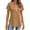 10 Camel, variant on Women's Zip Front Shirts Crew Neck Dressy Casual Loose Short Sleeve Blouse Lightweight Elegant Work Tunic Top 10 Camel M