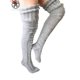 thumbnail image 4 of Luxtrada - Calcetines largos de punto para mujer, de lana, cálidos, de invierno, informales, hasta el muslo, por encima de la rodilla, calentadores de piernas para niña (1 par), 4 of 5