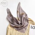 thumbnail image 3 of Silk Scarf for Women, 100% Mulberry Silk, 65x65cm Square, Head & Neck Scarf,65,Purple, 3 of 7