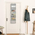 thumbnail image 6 of Over The Door Pocket Organizer Hanging Storage 5 Large Clear Windows Pocket Organizers Behind The Door/Wall/Nursery Closet Door Organizer for Bedroom Bathroom, 6 of 6