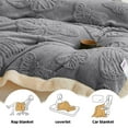 thumbnail image 4 of Thick Warm Blankets for Winter, Winter Blanket Soft Warm Solid Color Double Layer Sheep Blanket Nap Blanket 39.37x59.05in, 4 of 6
