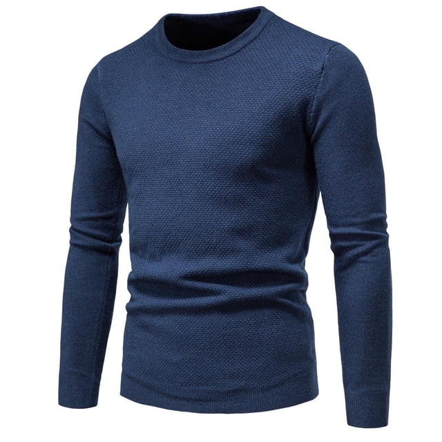 RKSTN Chandail pour Hommes Automne Mode Mode Décontractée Manches Longues Col Rond Uni Chandails Tricotés pour Dames Hauts Décontractés Amples Chandails