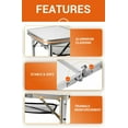 thumbnail image 4 of Nice C Folding Table Adjustable Height, Portable Camping Table Lightweight Aluminum, with Carry Handle for Outdoor, Beach, BBQ, Picnic, Cooking, Festival, Indoor, Office (Small), 4 of 5