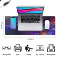 thumbnail image 4 of Non-Slip Large Gaming Mouse Pad with Colorful Galaxy Design: Stitched Edges, Perfect for Desk & Keyboard Setup (31.5x11.8 inches), 4 of 7