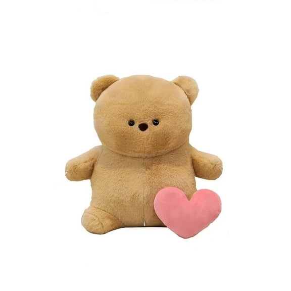 Wdhugt Bear Toy With Hidden Recording Heart Shaped Talking Doll Valentine’S Day Gift For Lover 35Cm Plush Stuffed Animal Polyester Material Yellow Color