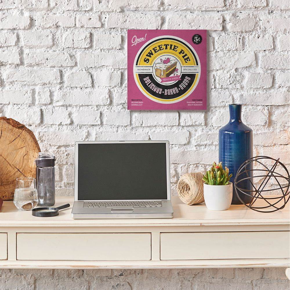 Stupell Industries Sweetie Pie Bakery Vintage Comic Book Design Canvas Wall Art by Ester Kay