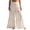 Beige, variant on Womens Cotton Pleated Patchwork Wide Leg Linen Pants High Elastic Waist Boho Casual Vacation Flowy Pants White M