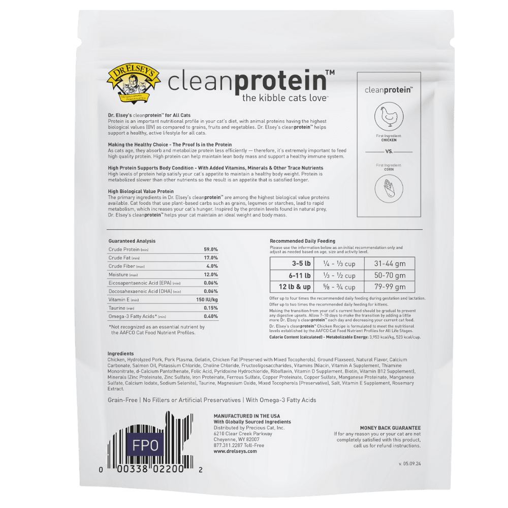 Dr. Elsey's cleanprotein Grain-Free Chicken Flavor Dry Cat Food for All Life Stages, 6.6 lb. Bag