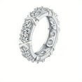 thumbnail image 1 of 1pc Stylish Golden Hip-hop Ring with White Zircon Inlay - Perfect for Men and Women's Fashion and Weddings, 1 of 4
