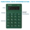 thumbnail image 3 of Uxcell Desk Basic Cute Calculator, Desktop Calculators Battery Powered with 8 Digit Style 2, Dark Green, 3 of 6